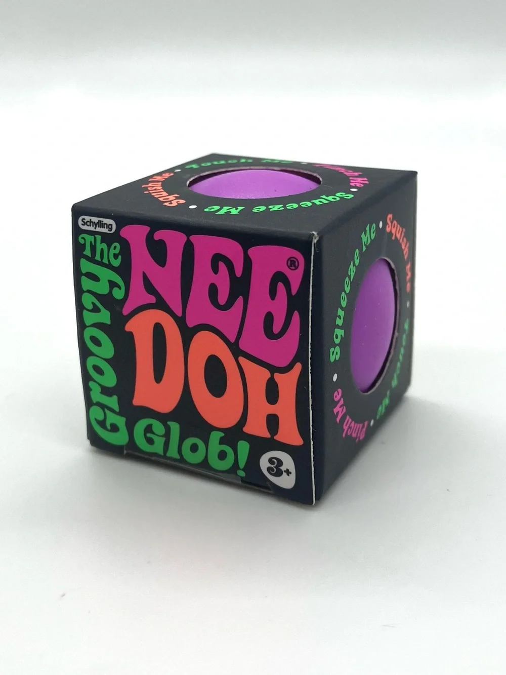 Nee Doh - Swirl, The Groovy Glob - Purple Squishy Ball, Small